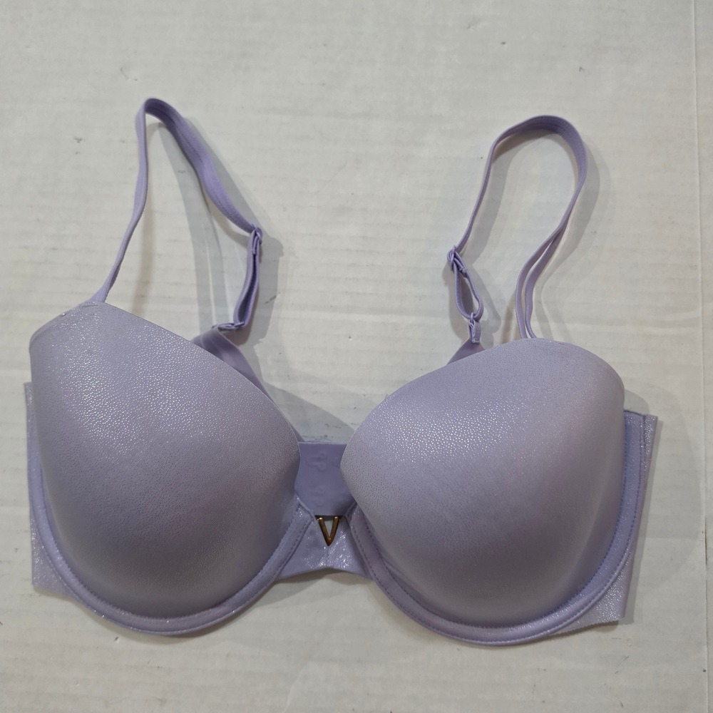 Victoria's Secret Sexy Illusions Lightly Lined Demi Bra 34DD Lavender Purple